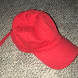 Plain red unisex hat